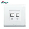 Two gang RJ45 CAT 5e data port Computer socket
