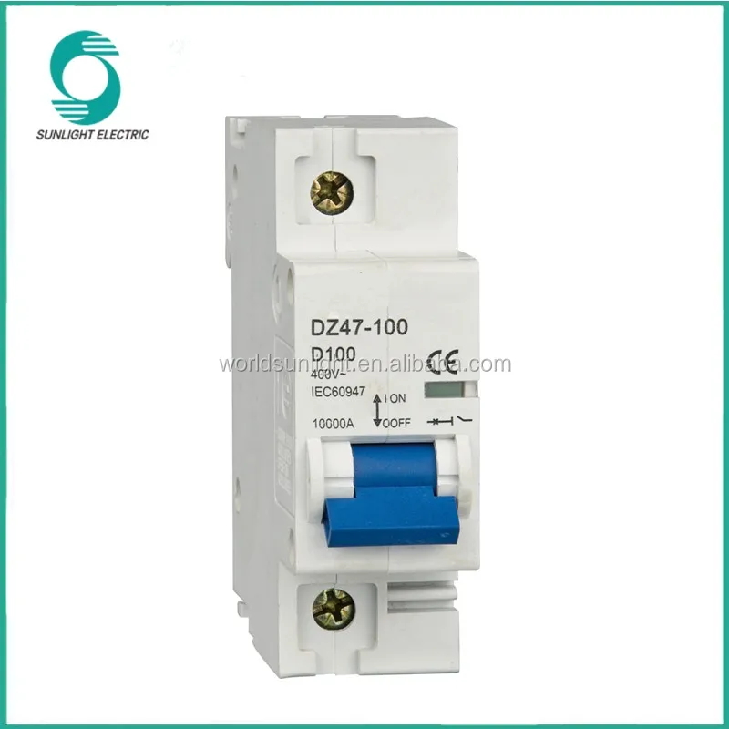 XNC-100 series 63A 80A 100A 1 2 3 4 pole miniature circuit breaker mcb