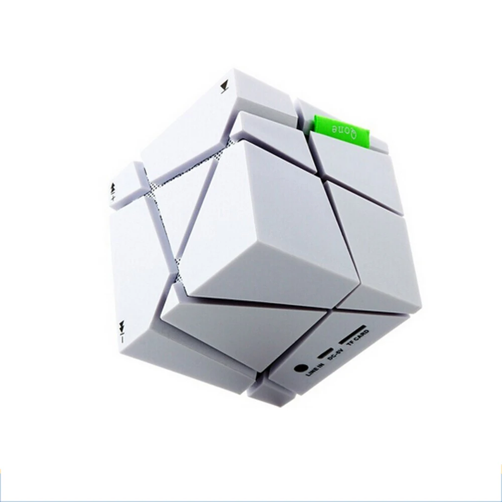 

Wireless mini Portable Wholesale Car Audio Component Speaker with Magic Cube Shape & 600mah, Black;blue;red;white;etc