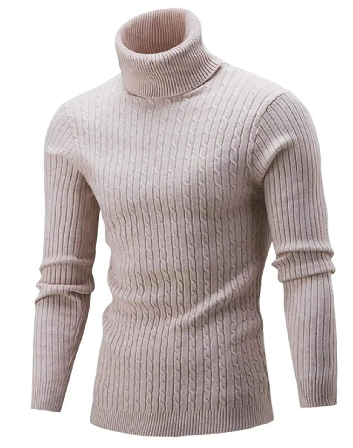 UUYUK Men Winter Thicken Turtleneck Twist Pullover Knitted Sweater