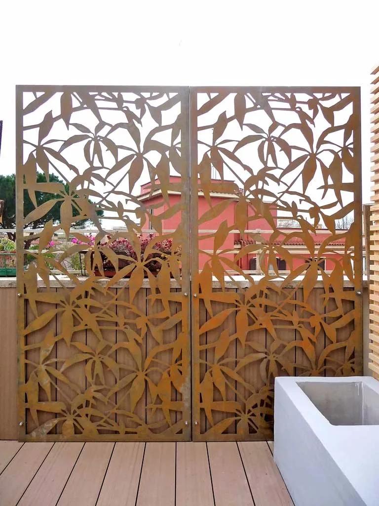 Decorative Corten Steel Garden Fence Antique Garden Privacy Fence - Buy