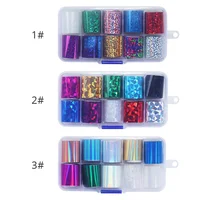 

Nail foil set transparent nail art transfer sticker nail sticker decoration