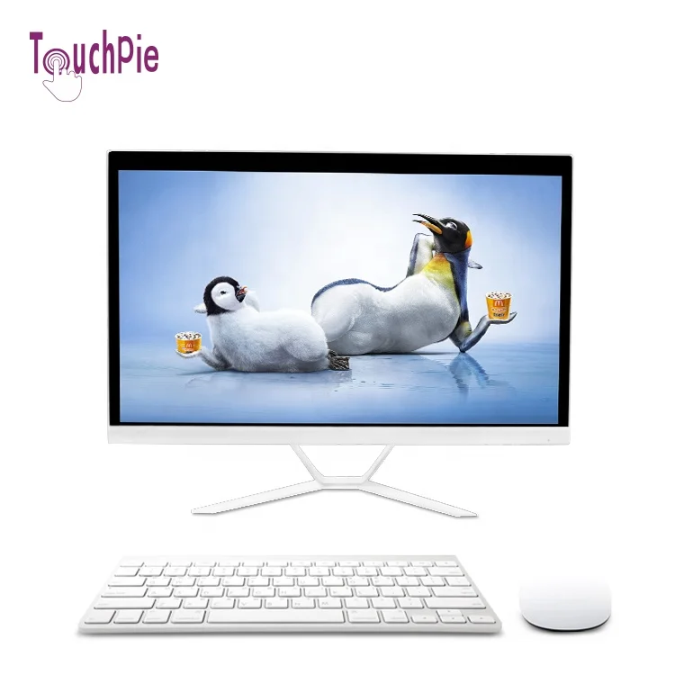 

21.5 inch office desktop computer all in one pc with keyboard mouse, White /black