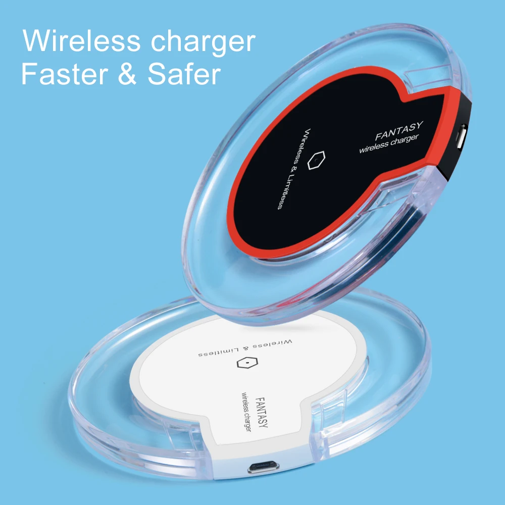 Fast Delivery Universal Crystal Qi Wireless Charger for IPHONE 8 IPHONE X Samsung