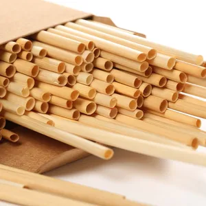 Image of Wholesale Natural Bamboo Durable Eco-Friendly Wheat Drinking Straws