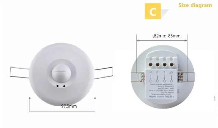 de Alta Potência Teto Montado Microwave Sensor