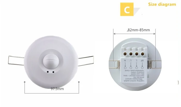 sensor de radar de de alta interruptor de indução de corpo roupa luzes de desligamento automático