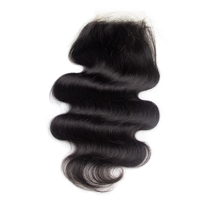 

Wholesale Color 1B# Virgin Brazilian Straight Bodywave Hair Lace Closure Frontals With Baby Hair For Women, Natural color