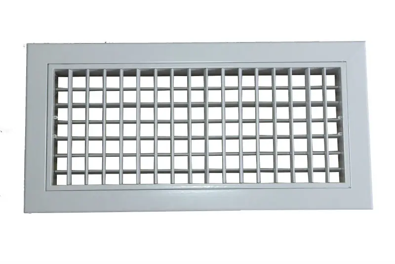 White Aluminum Double Deflection Linear Grille Grid And Registers For ...