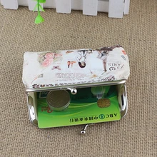 Women Flower Printed Hasp Zero Purse Clutch Bag Key Coin Card Holder Wallet 9FWE