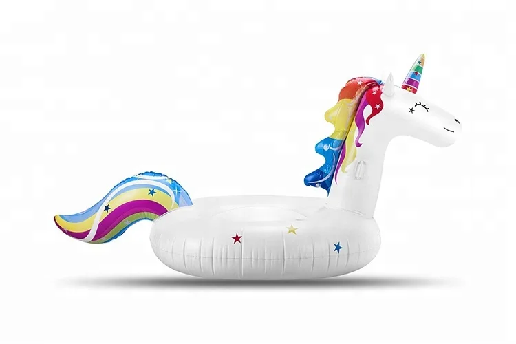 giant rainbow unicorn pool float