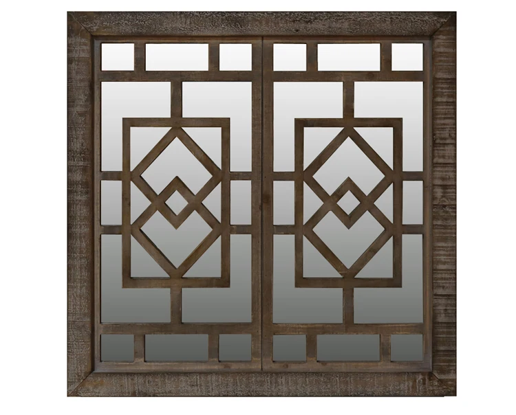 Decorative Accent Decor Wooden Window Frame Wall Mirror Buy