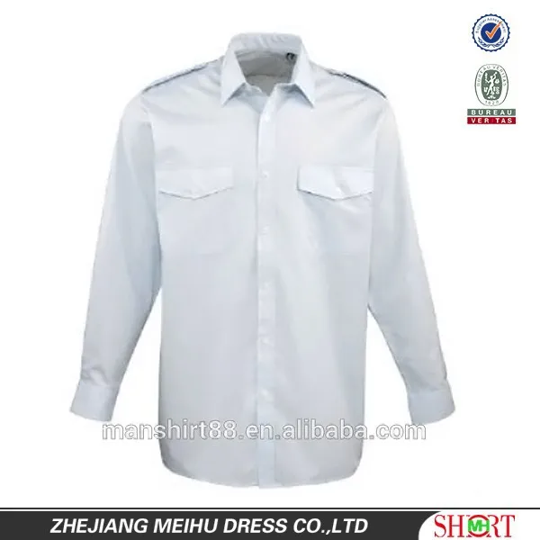 
OEM Service Premier Mens Long Sleeve Airline Pilot Plain Work Shirt 