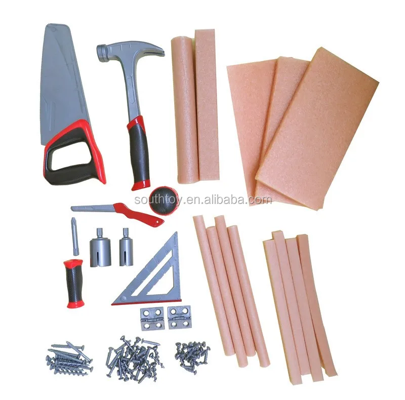 Diy Deluxe Construction Eva Faux Wood Wood Tools Kit For Kids