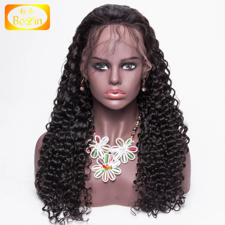 

Deep Curly Brazilian Human Hair 360 lace frontal wig