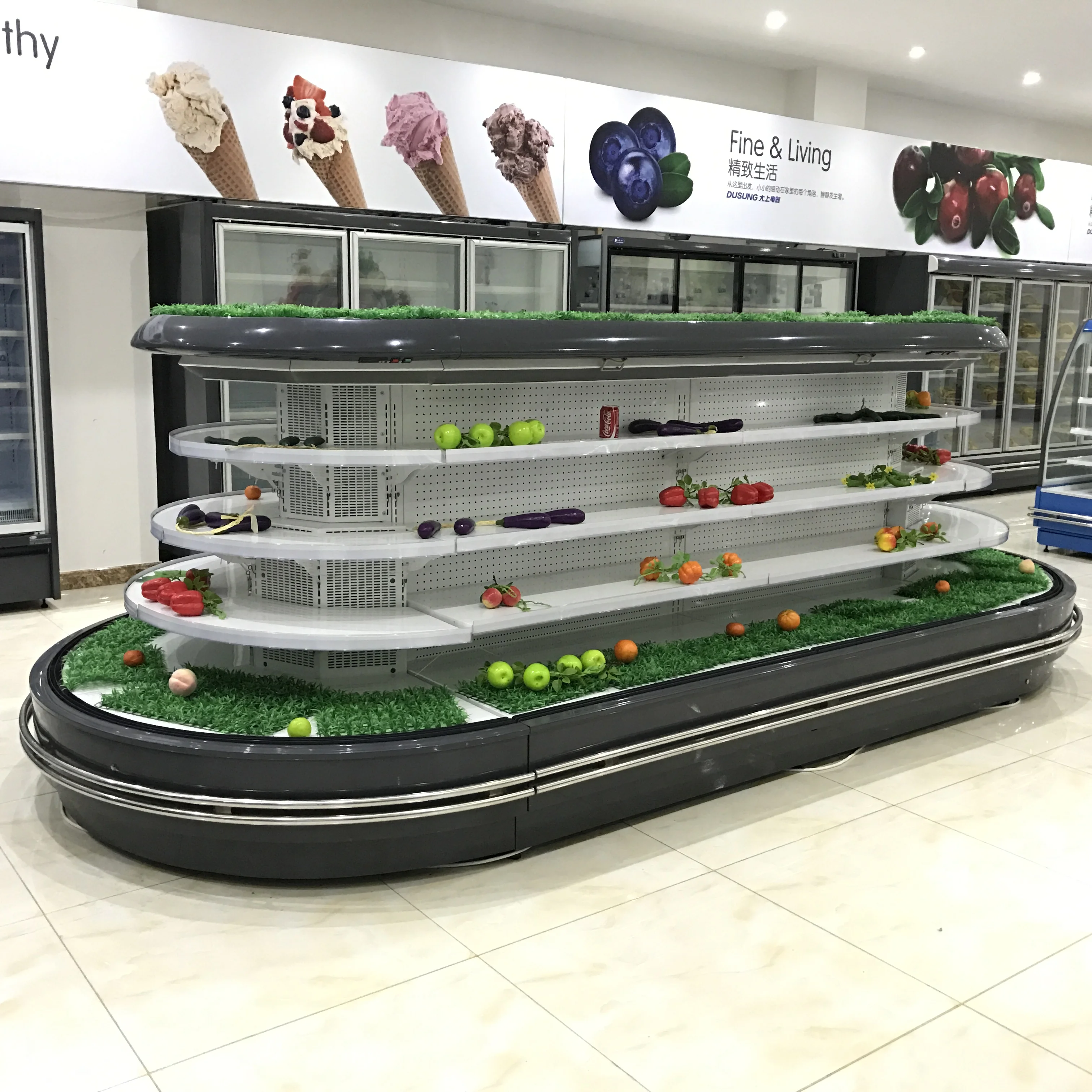 Commercial Supermarket Display Island Refrigerator Buy Supermarket
