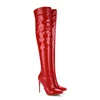 WETKISS OEM Shoes Big Size Ladies Winter Boots High Stiletto Heels Latex Fetish Boots Fashion Women Over Knee Thigh High Boots