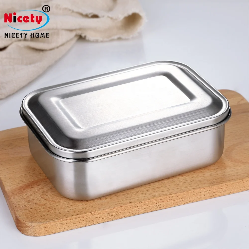 

rectangular storage boxes 304 stainless steel lunch box with cover food storage container box with lid meal prep containers
