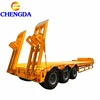 Tri Axles Lowbed Tractor Truck Trailer 40ft Low Bed Trailer Dimensions