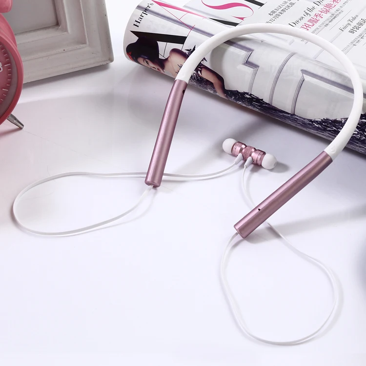 Factory wholesale neckband wireless headset Blue tooth sport headphone with magnetic in-ear earbuds - ANKUX.COM
