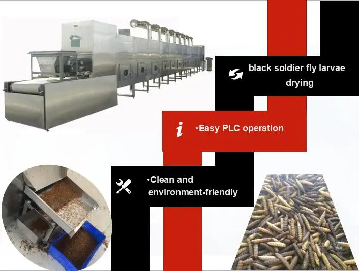 Black Soldier Fly Larvae Microwave Dryer
