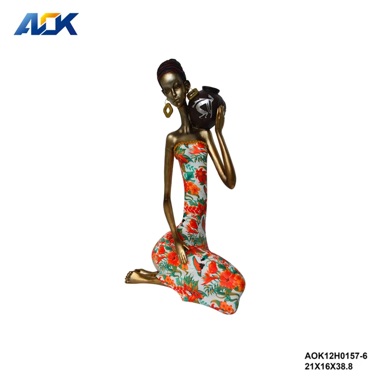 Wholesale Decorative Resin Crafts African Woman Sculpture Buy Resin