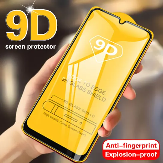 

9D Full Cover Curved Tempered Glass on For Samsung Galaxy A50 A20 A10 M10 M20 M30 A70 A40 A30
