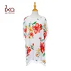 Floral Printed Women's Chiffon Tassel Kaftan Swimsuit Pull Over Beach Cover Up