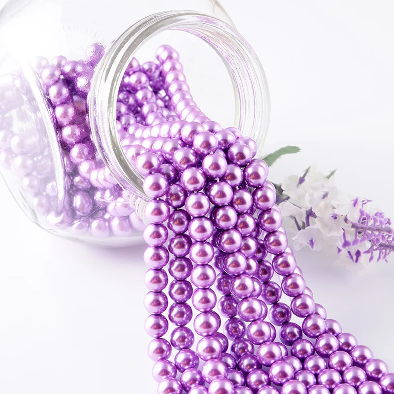 

Factory direct wholesale 4mm pearl beads glass beads for jewelry making