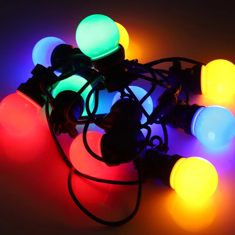 ad  zhejiang  colorful  light chain  for  outdoor party and weeding use 220v G50  rubber led string light holiday lighting
