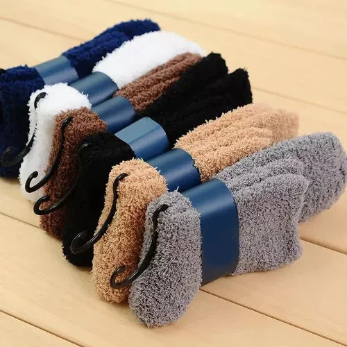 

Fuzzy fluffies socks winter indoor room socks mens cozy socks, 7 colors