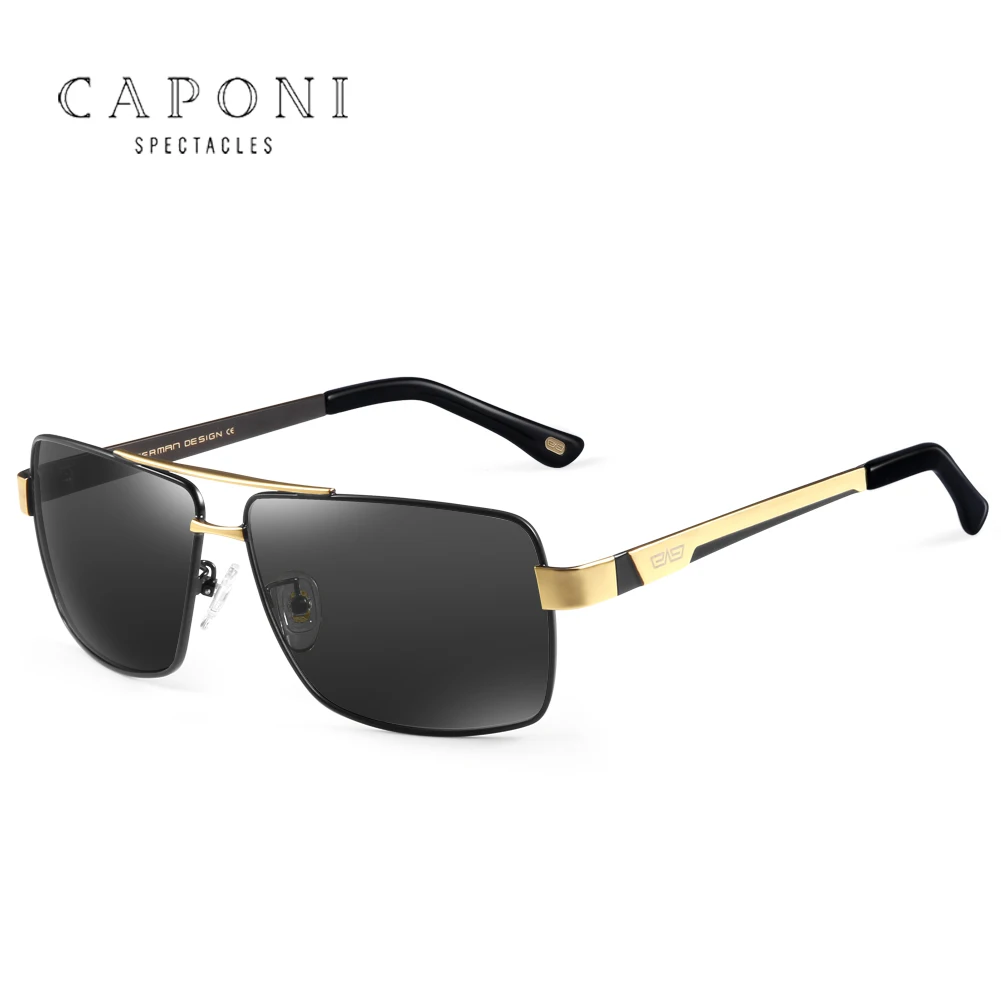 

Men New Fashion Eyes Protect Sun Glasses Night Driving Glasses Anti UV400 Sunglasses, Gray/black gold/black silver