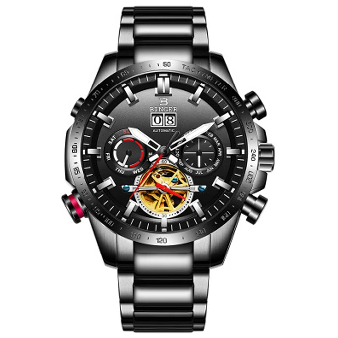 

Factory direct new watch automatic mechanical watch luminous waterproof watch fashion trend multi-functional men's table