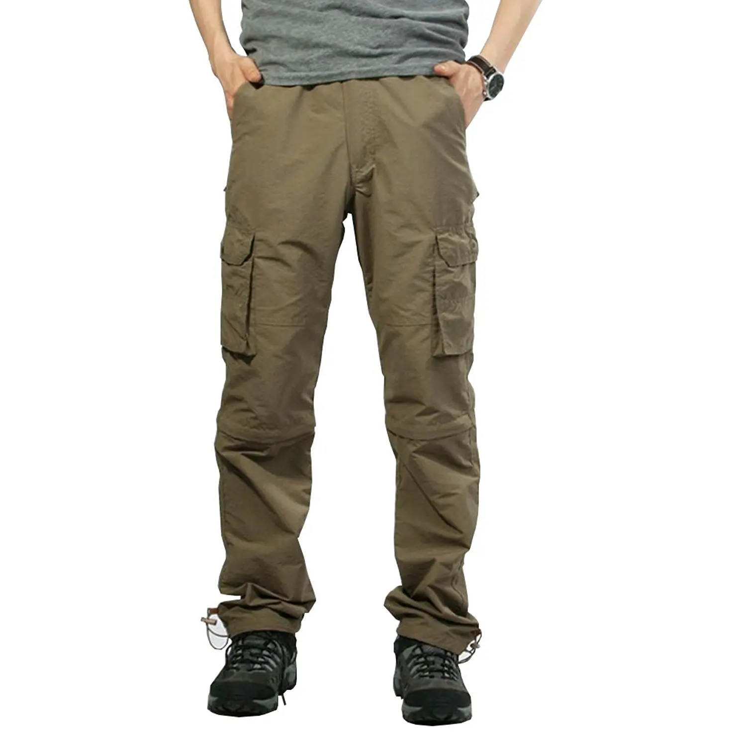 Buy CRYSULLY Men Convertible Pants Outdoor Lightweight Quick Drying ...