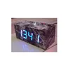Zogifts new figures with temperature display popular marble wooden alarm clock for household and office