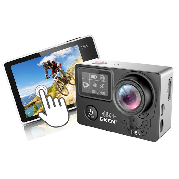 

WiFi EKEN Action Camera 4K Sports Camera H5s Plus touch screen panel 4k wireless wifi H5S+ underwater fishing camera