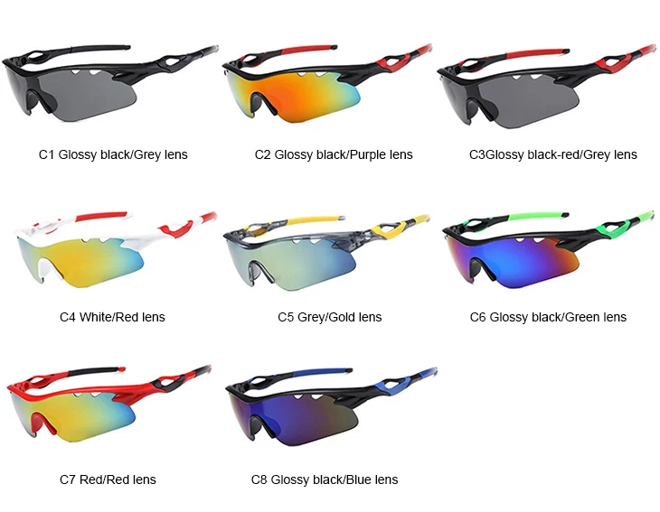 DLX9302 Outdoor Different Interchangeable lenses Polarized Sports Sunglasses Set Bicycle Glasses