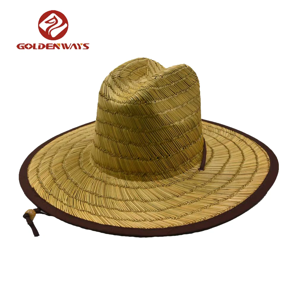 Hot Sale Australia Lifeguard Cool Straw Sun Hat With Rope Buy Straw