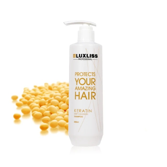 

500ml luxliss Keratin hair Daily Care Shampoo for damaged hair with keratin and argan oil extract smooth hair