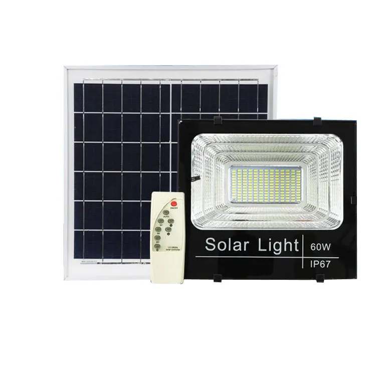 Solar Flood Light 30w High Bright Ip67 60w Housing Fixture New Arrival Motion Activated Stalk Outdoor Led Wall Lighting