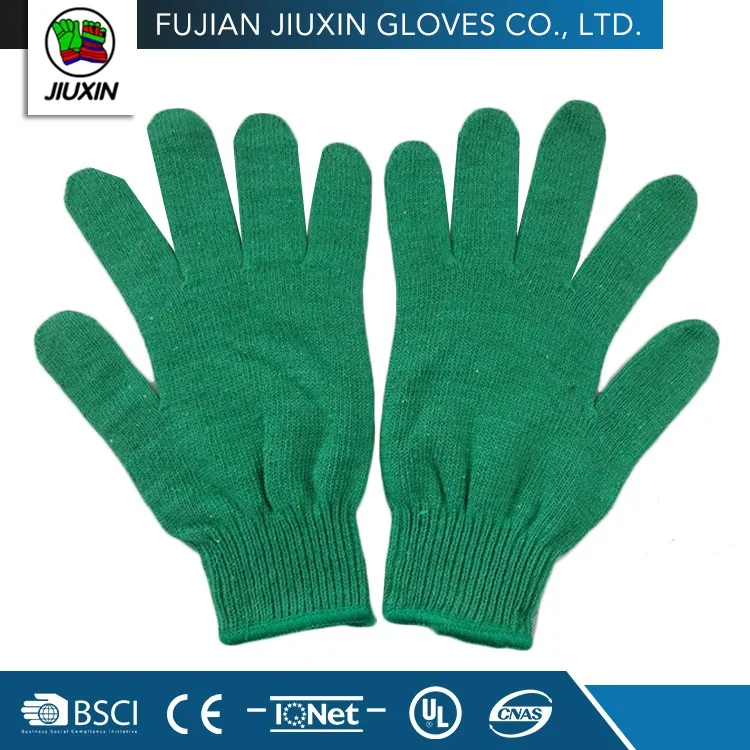 Protection Green Cotton Gloves Importer 