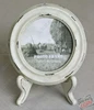French phase frame round cake grinding white Mediterranean photo frame