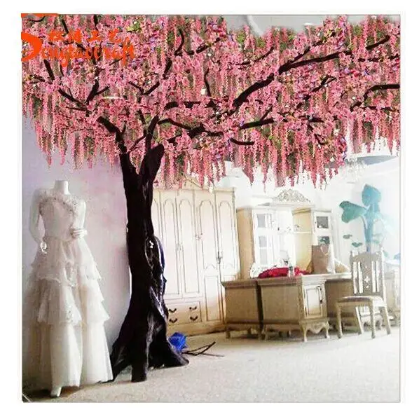 Romantic decoration large artificial blossom tree sakura branches artificial cherry trees