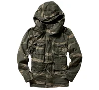 

Custom 100% Cotton Men Hoodied Military Parka Jacket