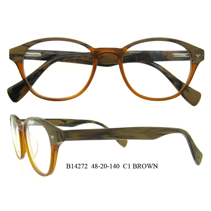 

Professional manufacturer fake wood round glasses frame
