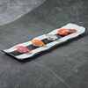 High quality dinnerware ceramic glazed porcelain long rectangle 14/16" japan style sushi/dessert plate