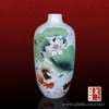 Bone china hand painting color glazed cheap stock ceramic vase