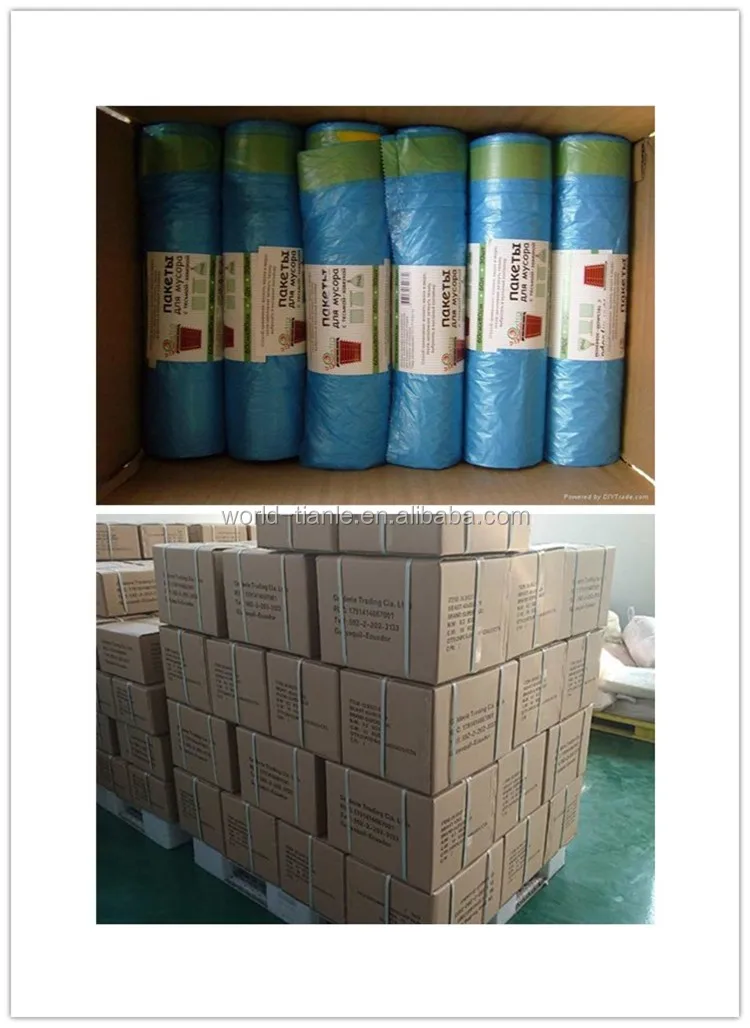 Cheap Ldpe Plastic Disposable Drawstring Garbage Trash Bag With Tie