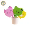 WZDS042 RDT Wholesale Promotional Stationery Gift Korean Novelty Cartoon Frogs Bear Pig Fan Shaped Ball Pens Ballpoint Pens