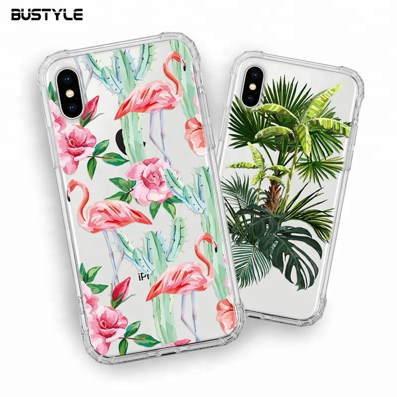 

Flamingo Custom Print Dustproof Clear Rubber Bumper Phone Case for iPhone X XS Max XR